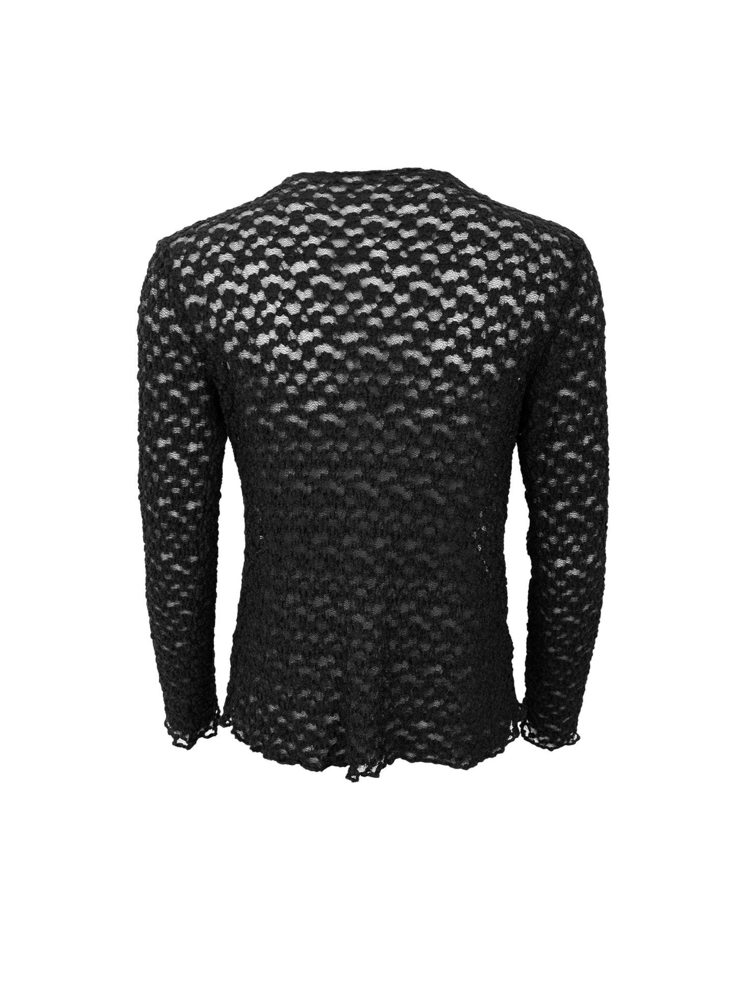 Black Colour BLAIR LS LACE BLOUSE