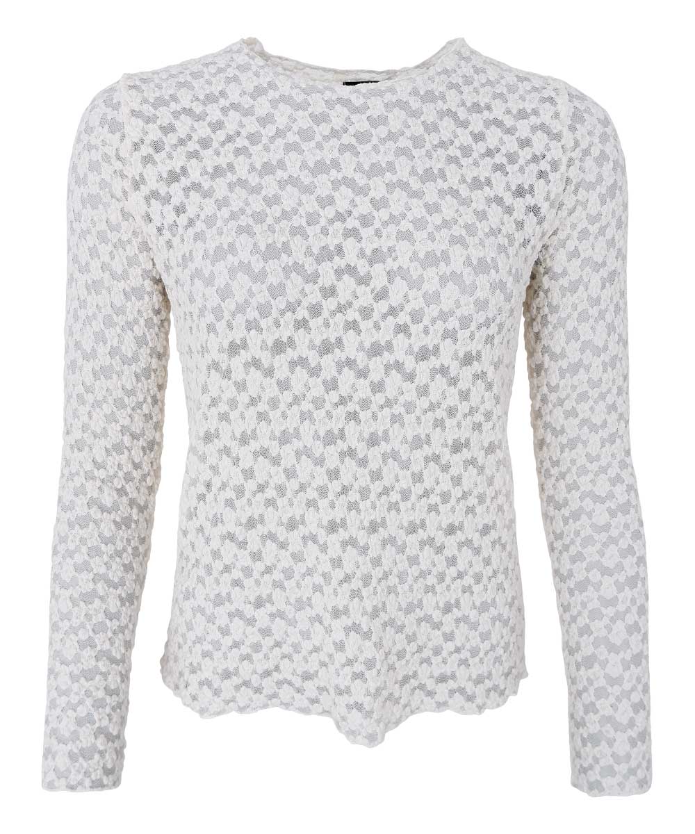 Black Colour BLAIR LS LACE BLOUSE