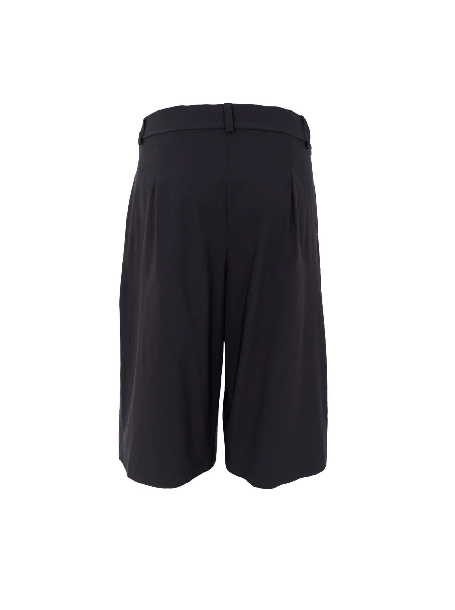 Black Colour Davina Pleated Shorts