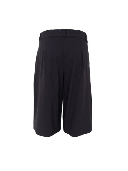 Black Colour Davina Pleated Shorts