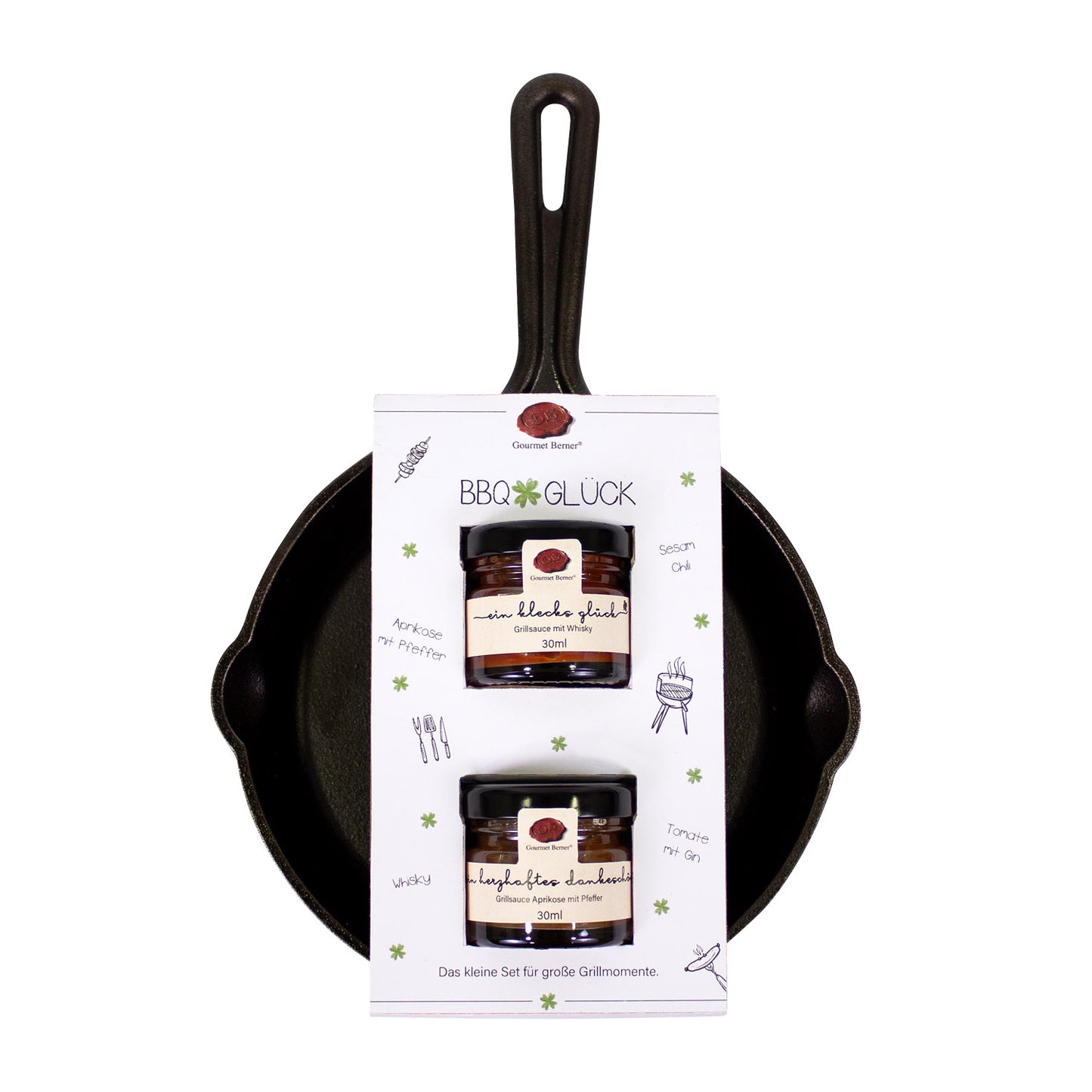 BBQ Glück: Schlemmerpfanne – Grillsauce Aniküsse mit Pfeffer 30 ml