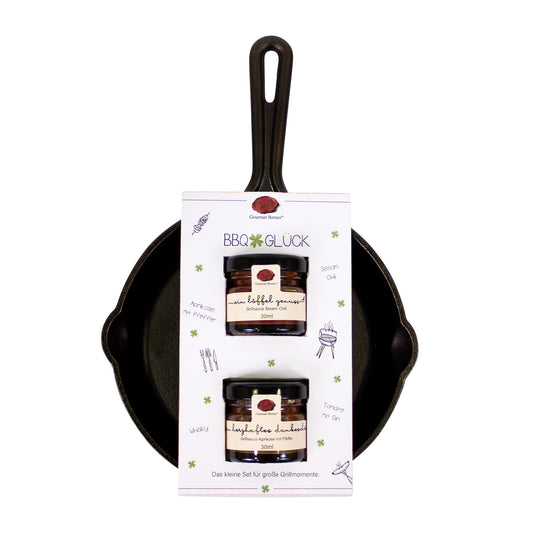 BBQ Glück: Schlemmerpfanne – Grillsauce Apfelsee mit Pfeffer 30 ml
