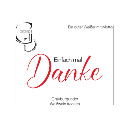 Einfach mal Danke – Grauburgunder Bio-Weißwein trocken 2022 (0,75 l)
